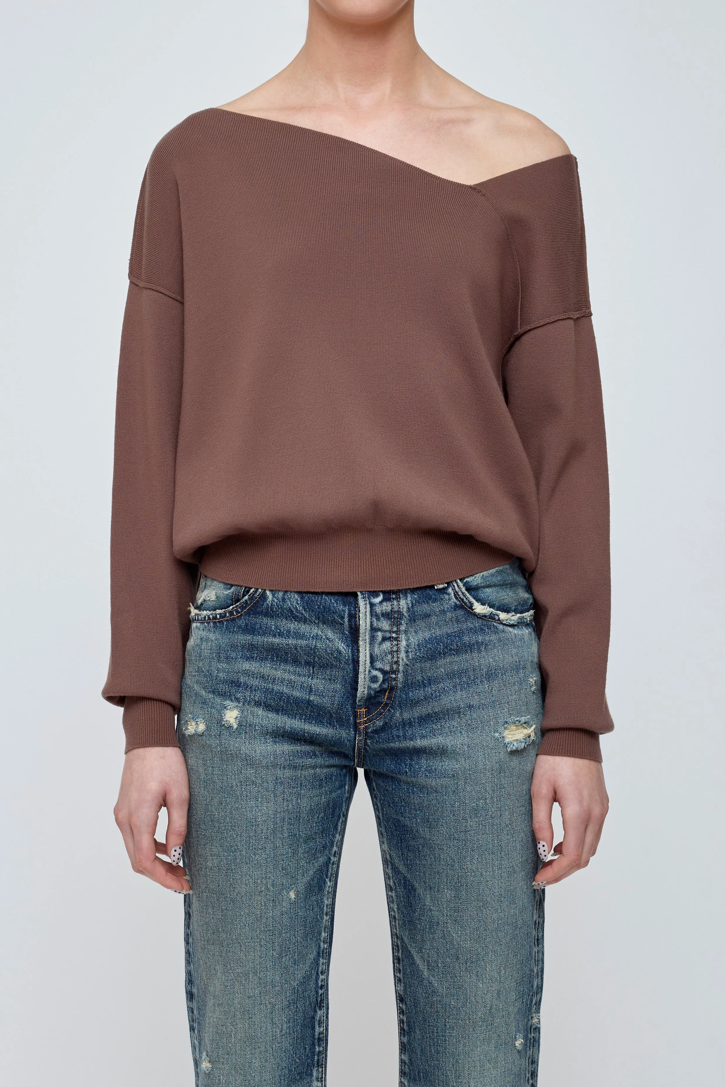 ASYMMETRY KNIT TOP sold by Moussy product image thumbnail 2