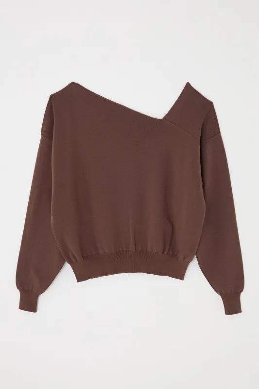 ASYMMETRY KNIT TOP sold by Moussy