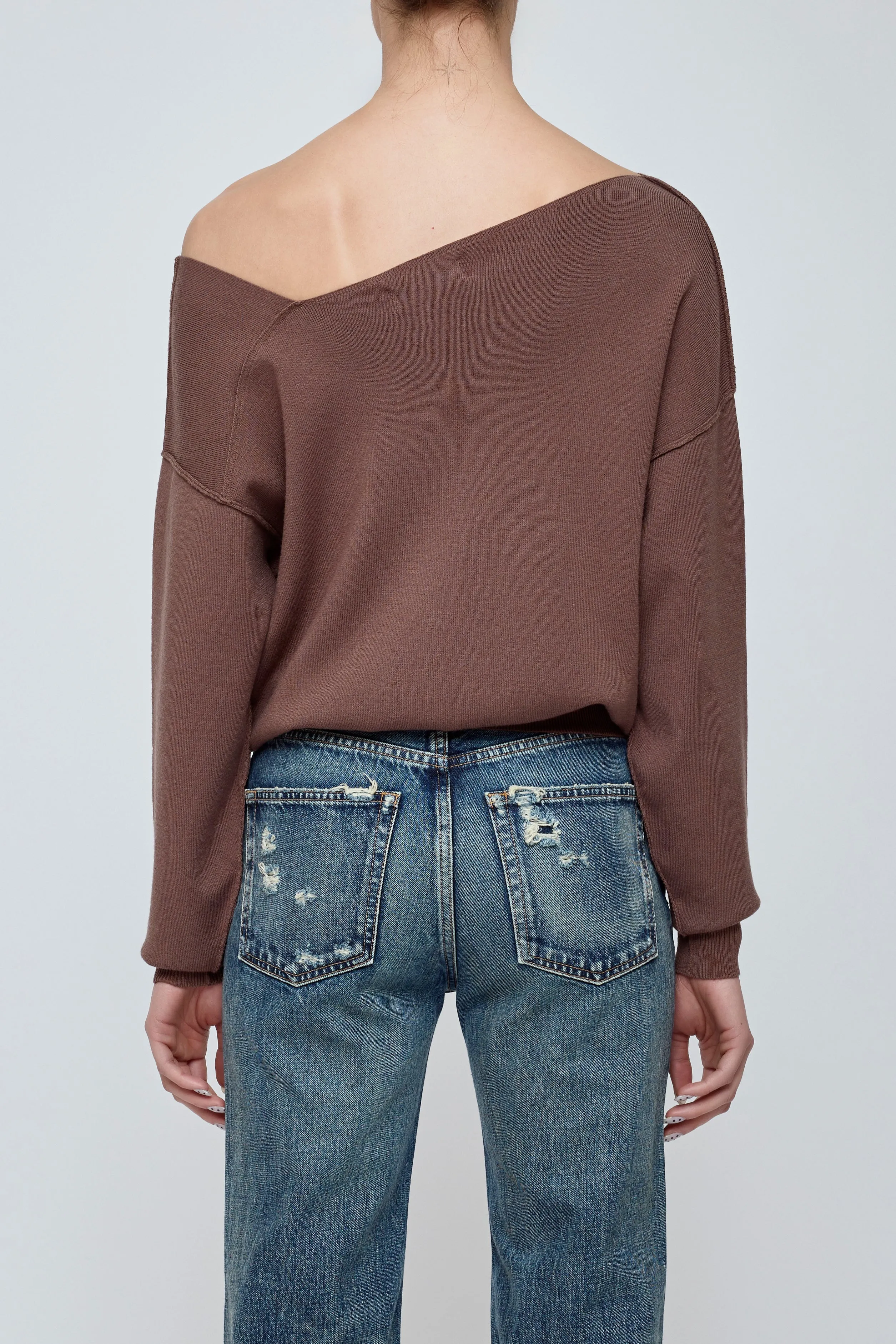 ASYMMETRY KNIT TOP sold by Moussy product image thumbnail 3