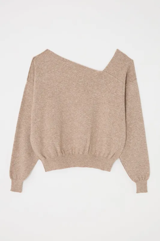 ASYMMETRY KNIT TOP sold by Moussy