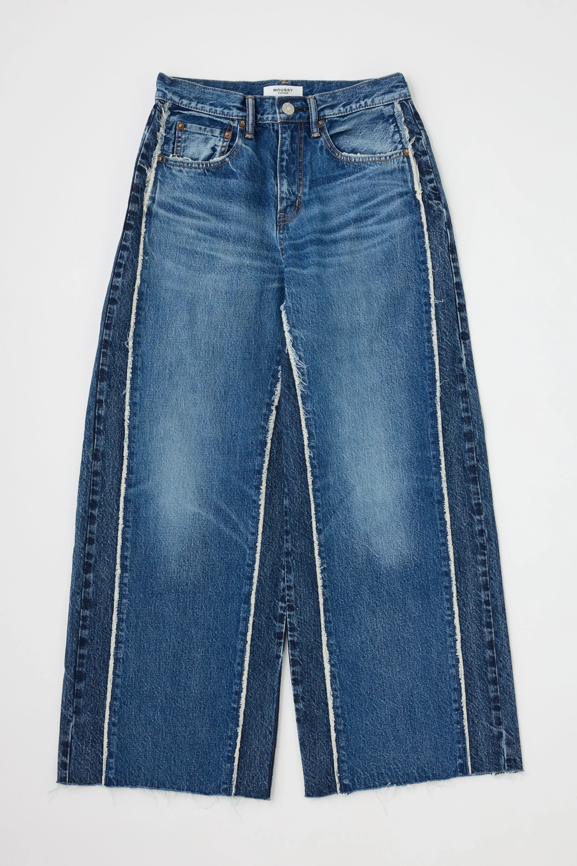 TAHITI TWO-TONE WIDE PANTS sold by Moussy