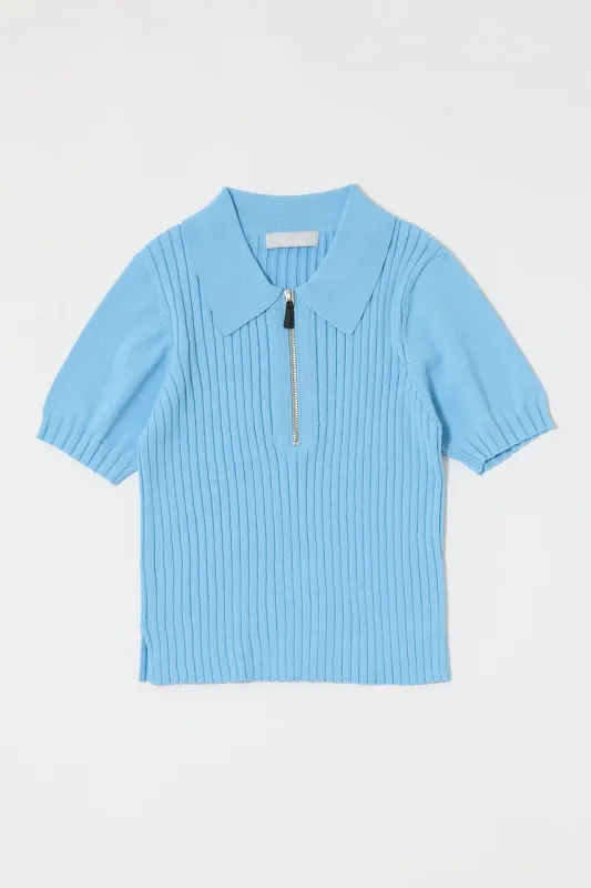 HALF ZIP CLASSIC POLO TOP sold by Moussy
