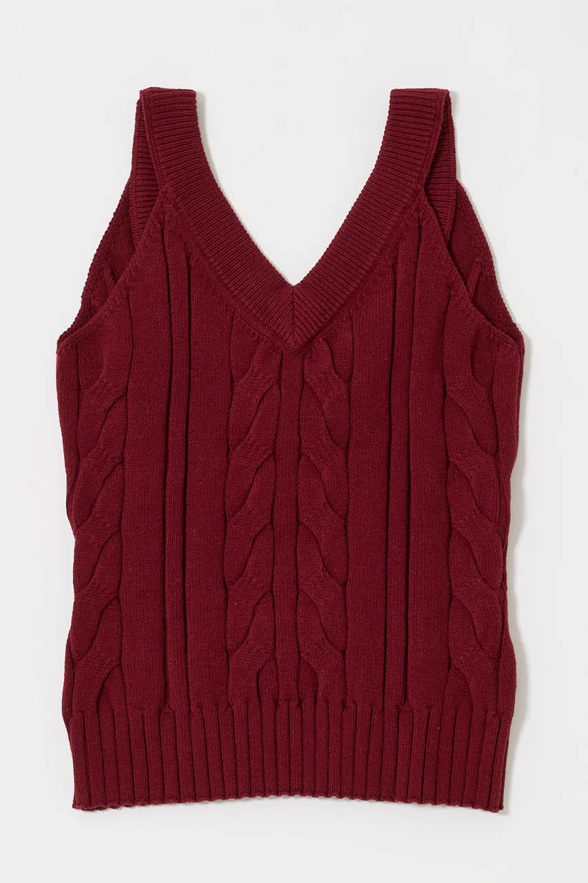 CABLE KNIT CAMISOLE sold by Moussy