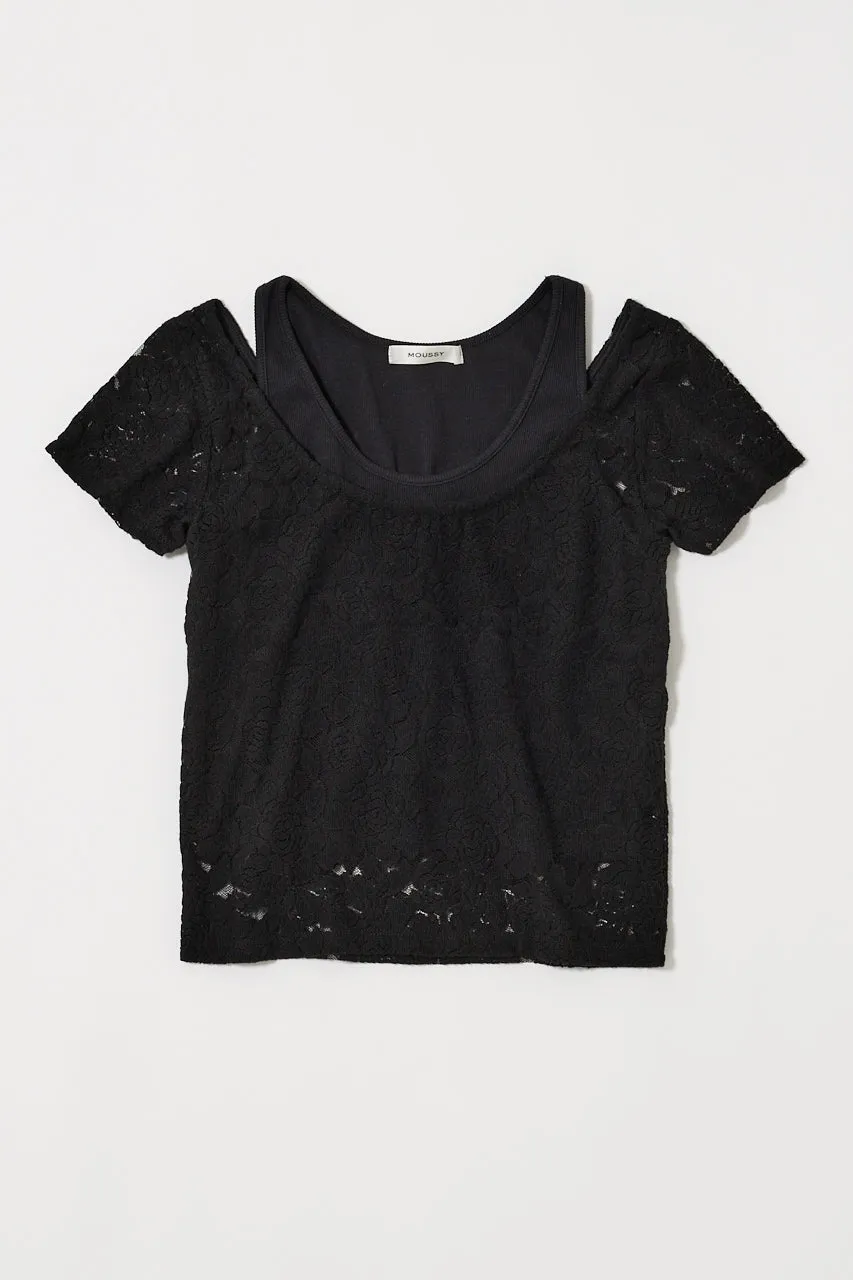 LAYERED LACE TOP sold by Moussy