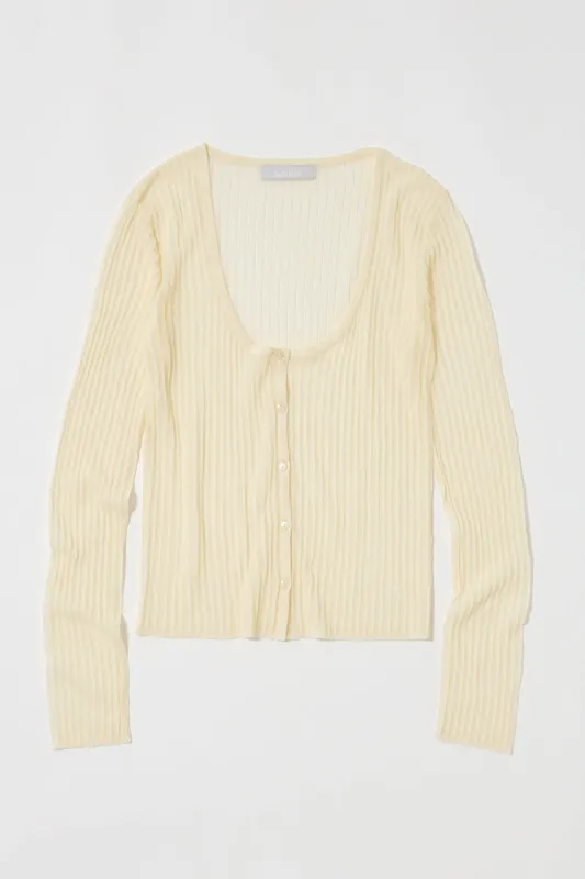 SHEER RIB CARDIGAN sold by Moussy