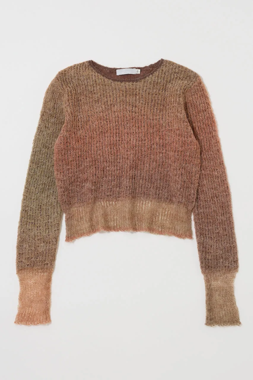 GRADATION CROPPED KNIT TOP sold by Moussy