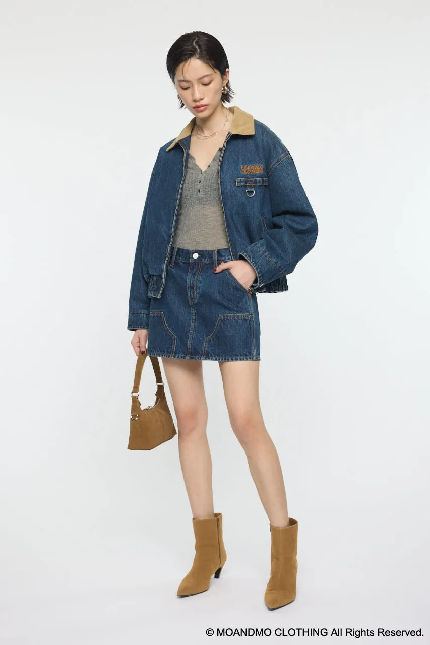 MOANDMO DENIM PADDED JACKET sold by Moussy product image thumbnail 5