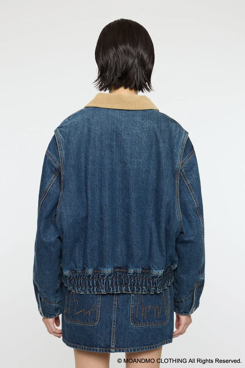 MOANDMO DENIM PADDED JACKET sold by Moussy product image thumbnail 3