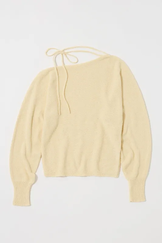 ONE SHOULDER KNIT TOP made by Moussy