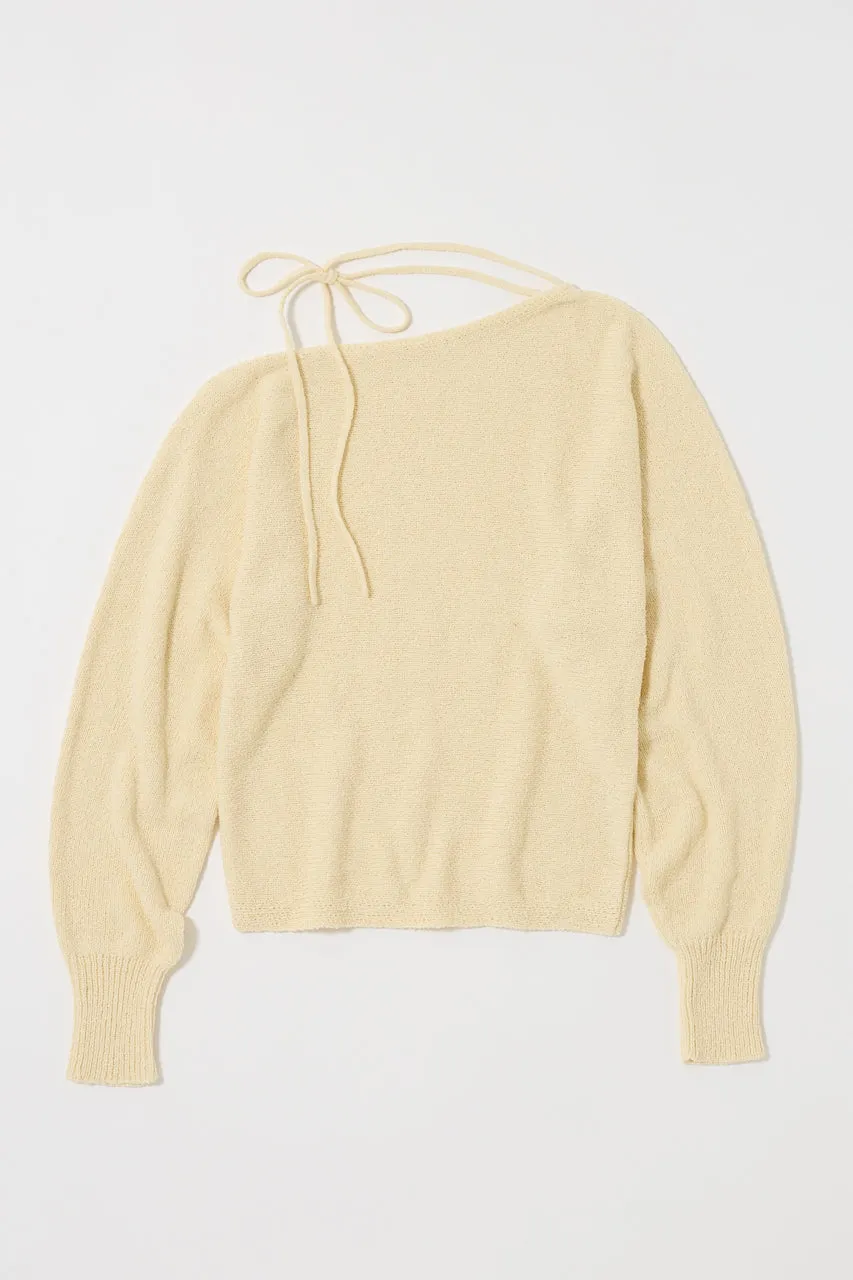 ONE SHOULDER KNIT TOP sold by Moussy