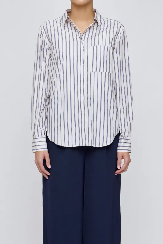 BASIC STRIPED SHIRT made by MOUSSY VINTAGE