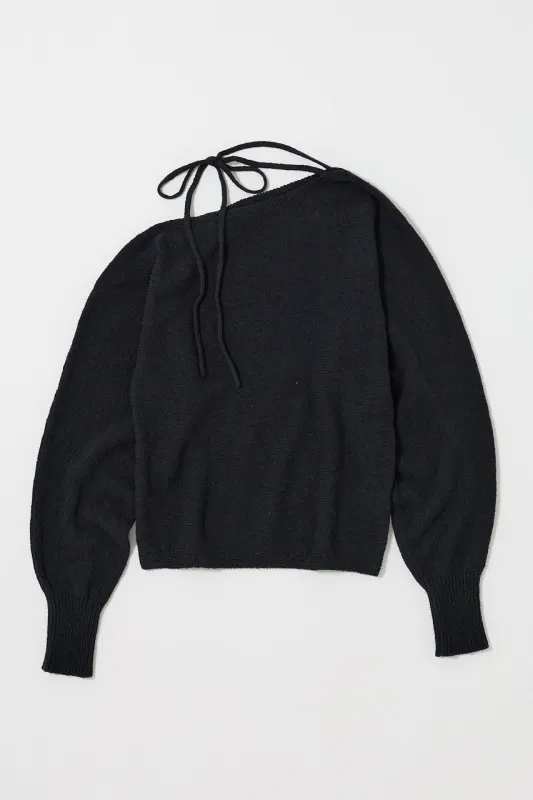 ONE SHOULDER KNIT TOP made by Moussy