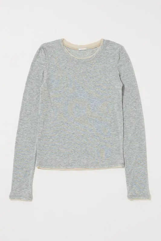 CONTRAST LAYER LONG SLEEVE TEE made by Moussy