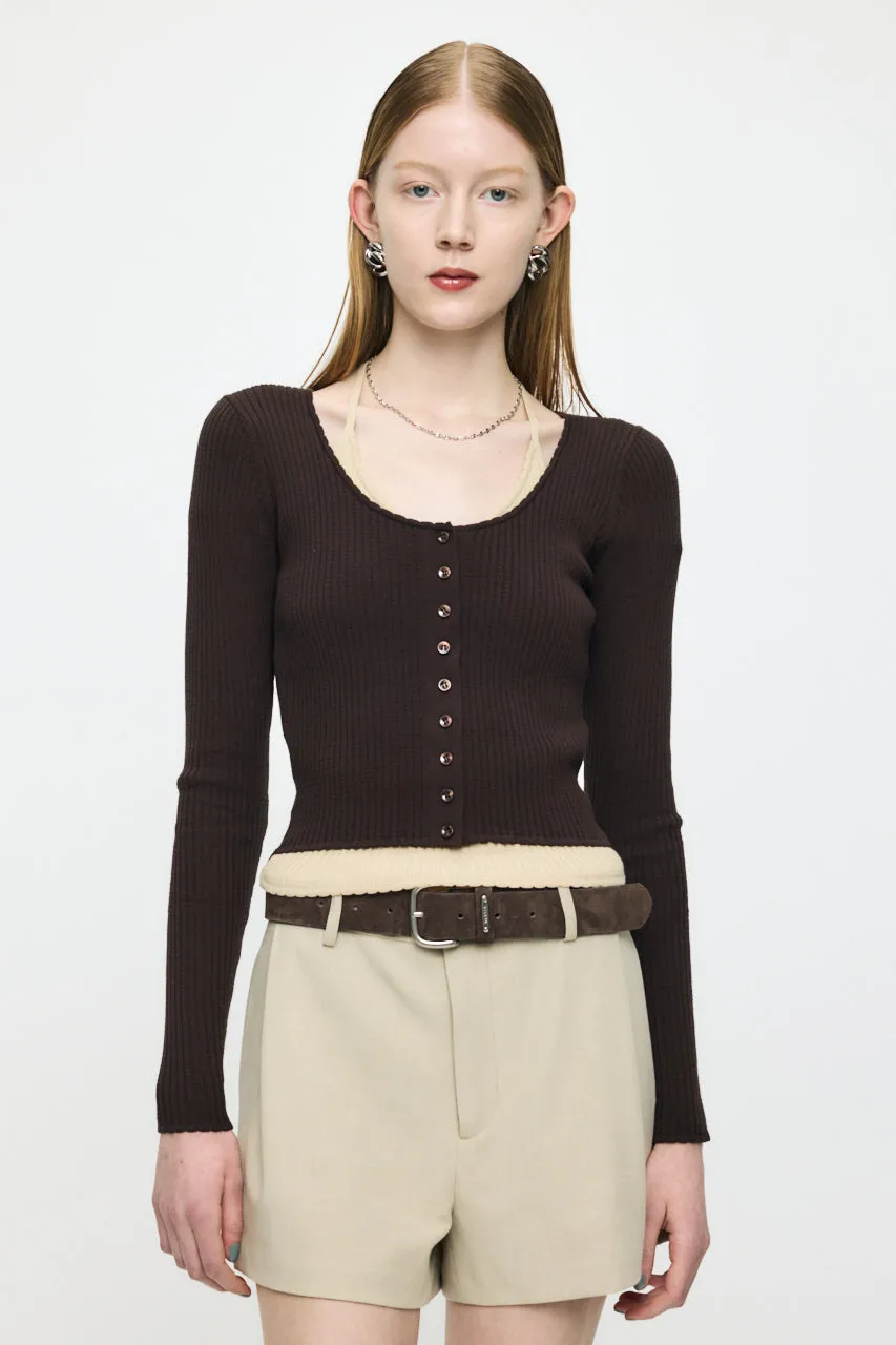 HALTER NECK DOUBLE KNIT TOP sold by Moussy product image thumbnail 2