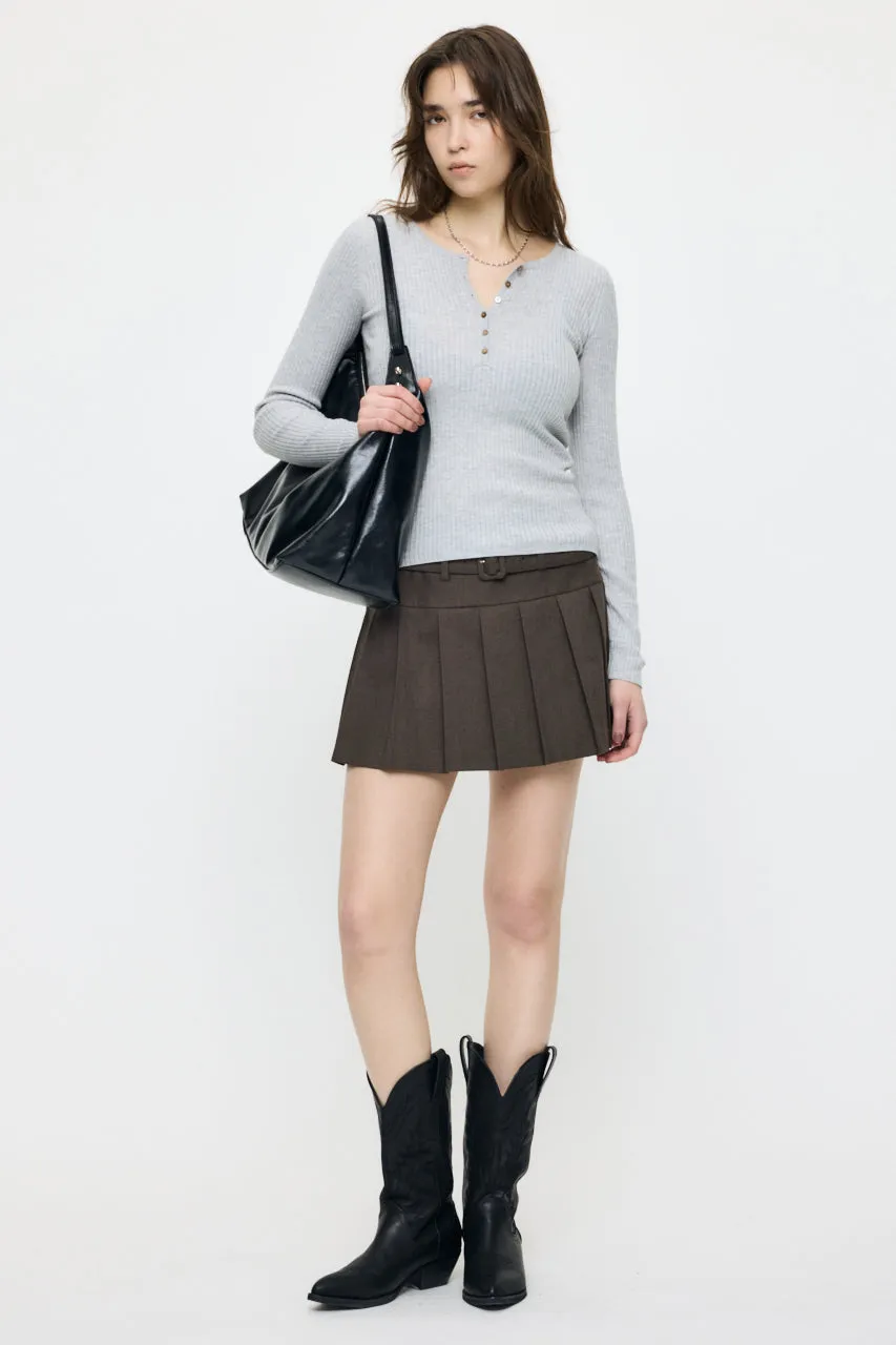 LOW SLUNG PLEATED MINI SKIRT - JS sold by Moussy product image thumbnail 5