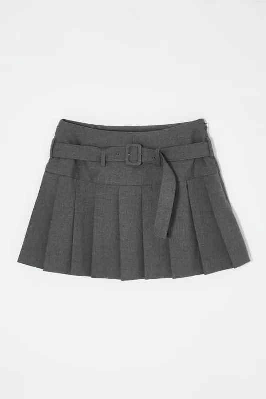LOW SLUNG PLEATED MINI SKIRT - JS made by Moussy