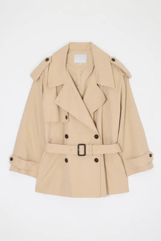 SHORT TRENCH COAT made by Moussy