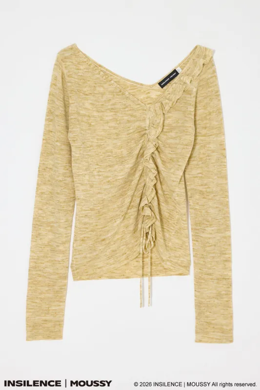 INSILENCE GATHER KNIT TOP made by Moussy