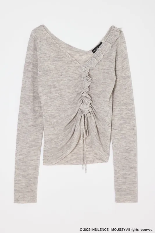 INSILENCE GATHER KNIT TOP made by Moussy