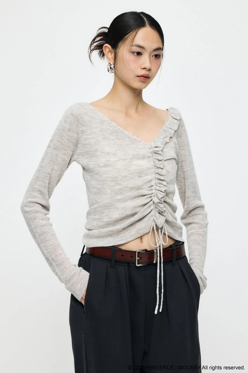 INSILENCE GATHER KNIT TOP sold by Moussy product image thumbnail 4