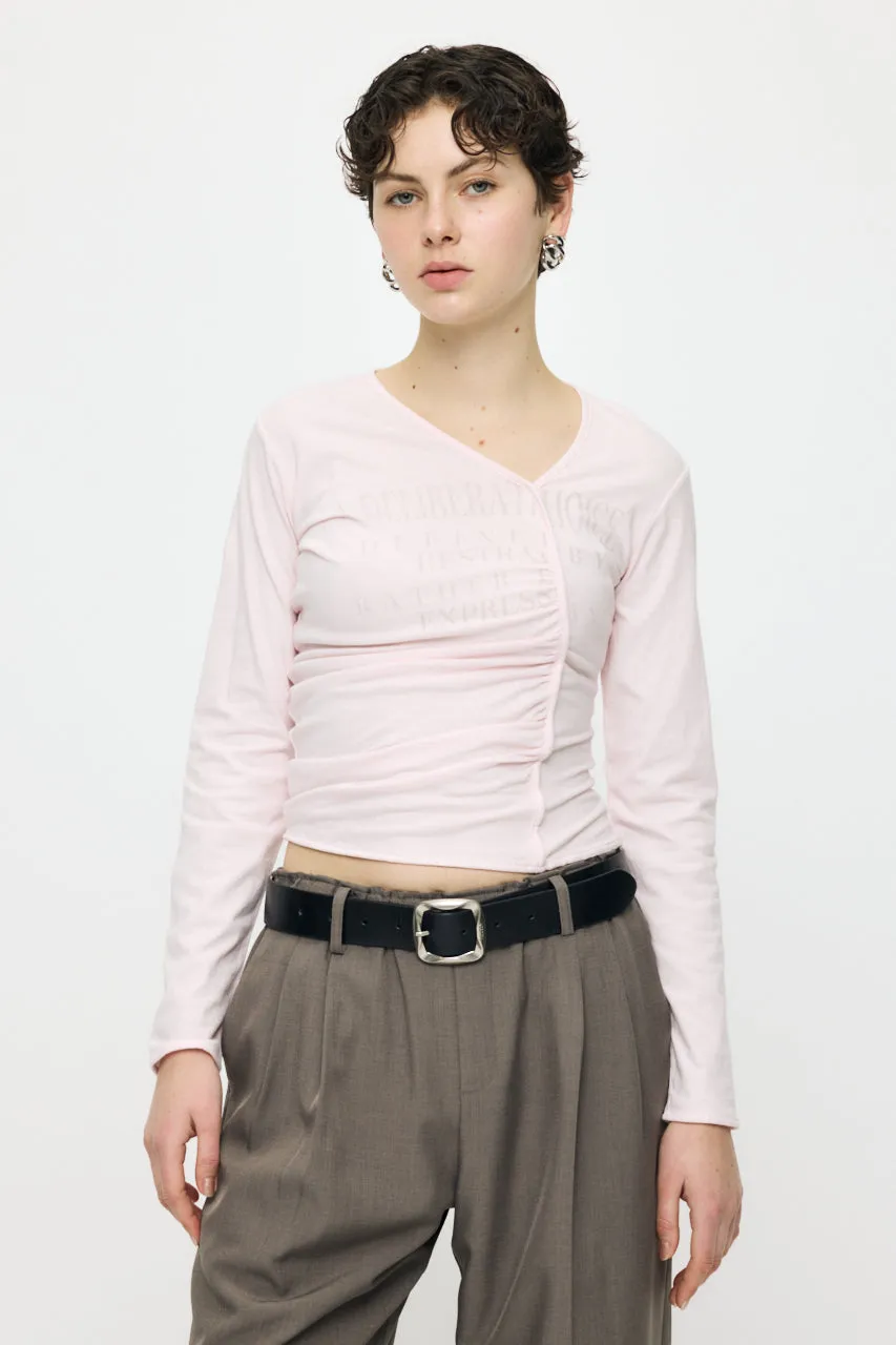 FRONT GATHER DOCKING LONG SLEEVE TOP sold by Moussy product image thumbnail 2