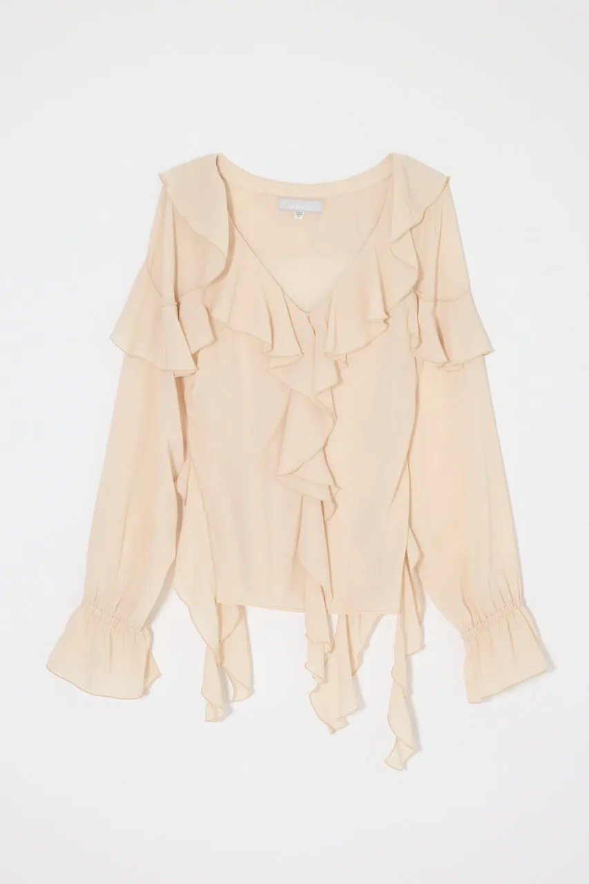 CHIFFON RUFFLE BLOUSE sold by Moussy