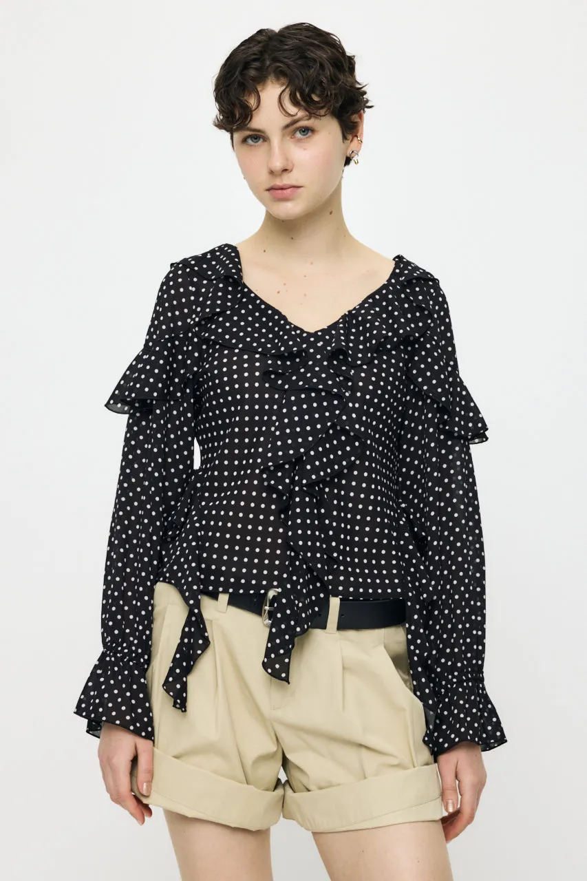 CHIFFON RUFFLE BLOUSE sold by Moussy product image thumbnail 2