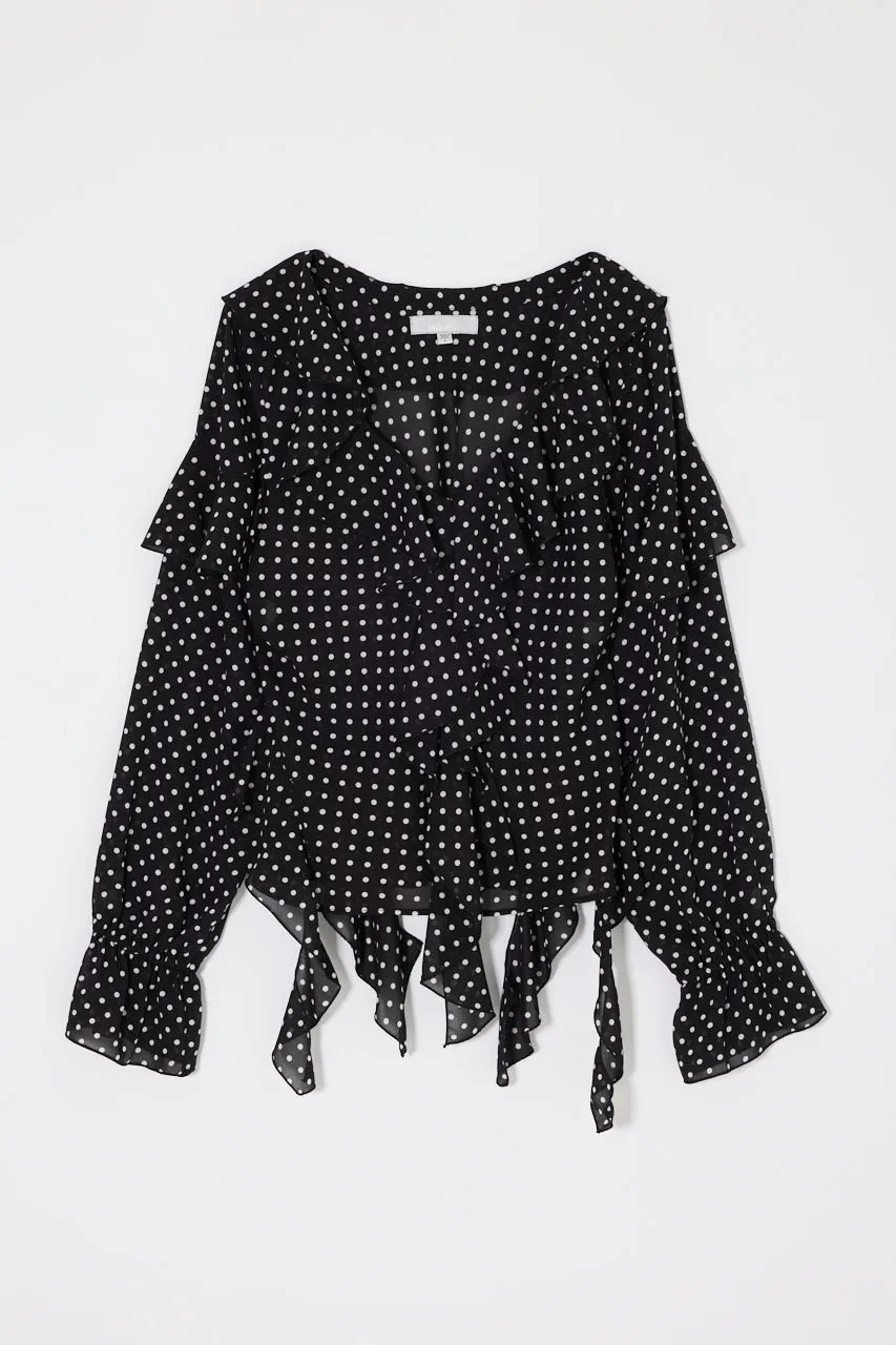 CHIFFON RUFFLE BLOUSE sold by Moussy