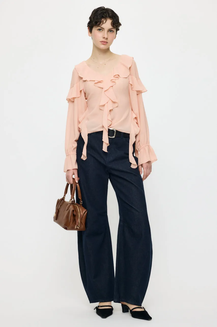 CHIFFON RUFFLE BLOUSE sold by Moussy product image thumbnail 5