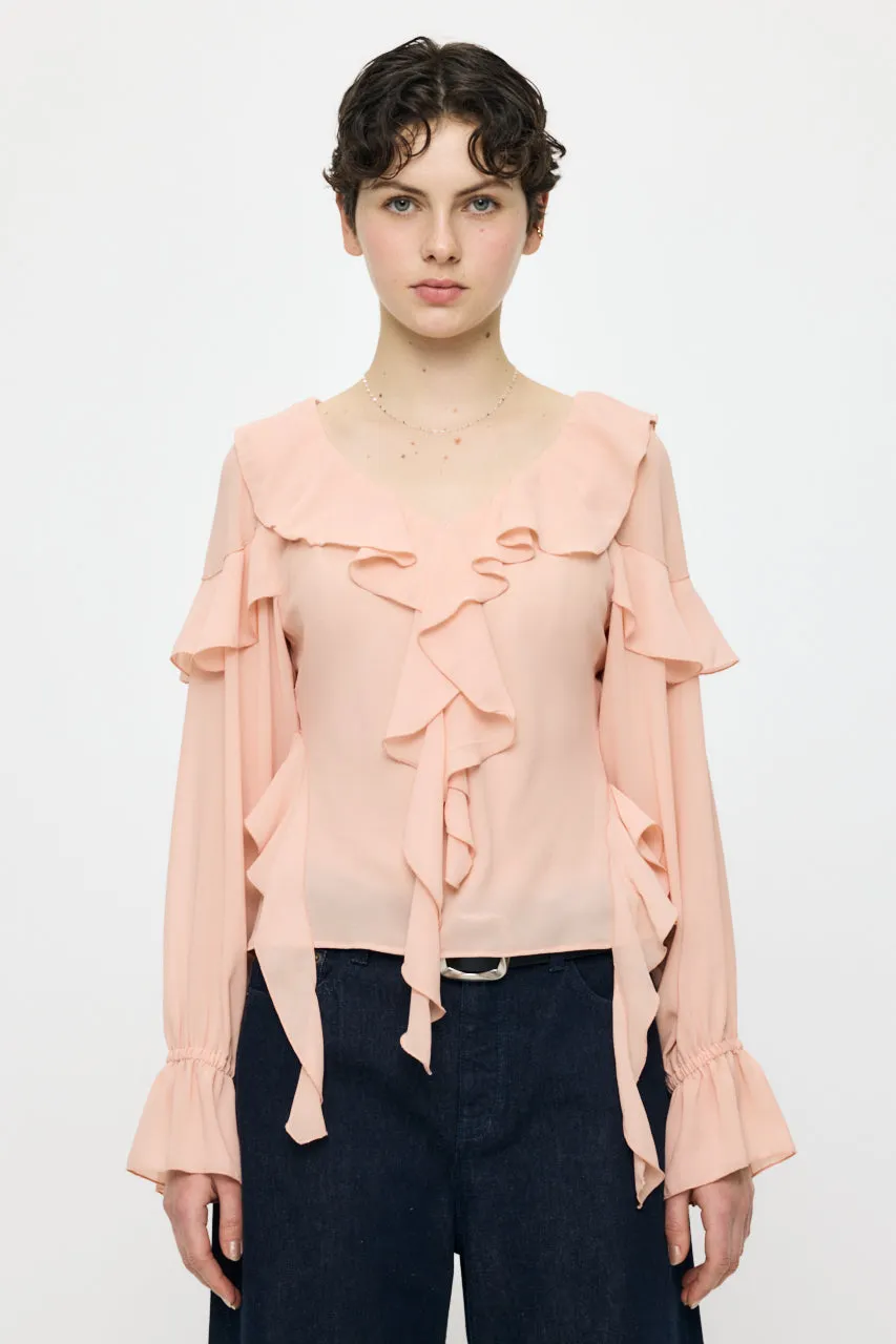 CHIFFON RUFFLE BLOUSE sold by Moussy product image thumbnail 2