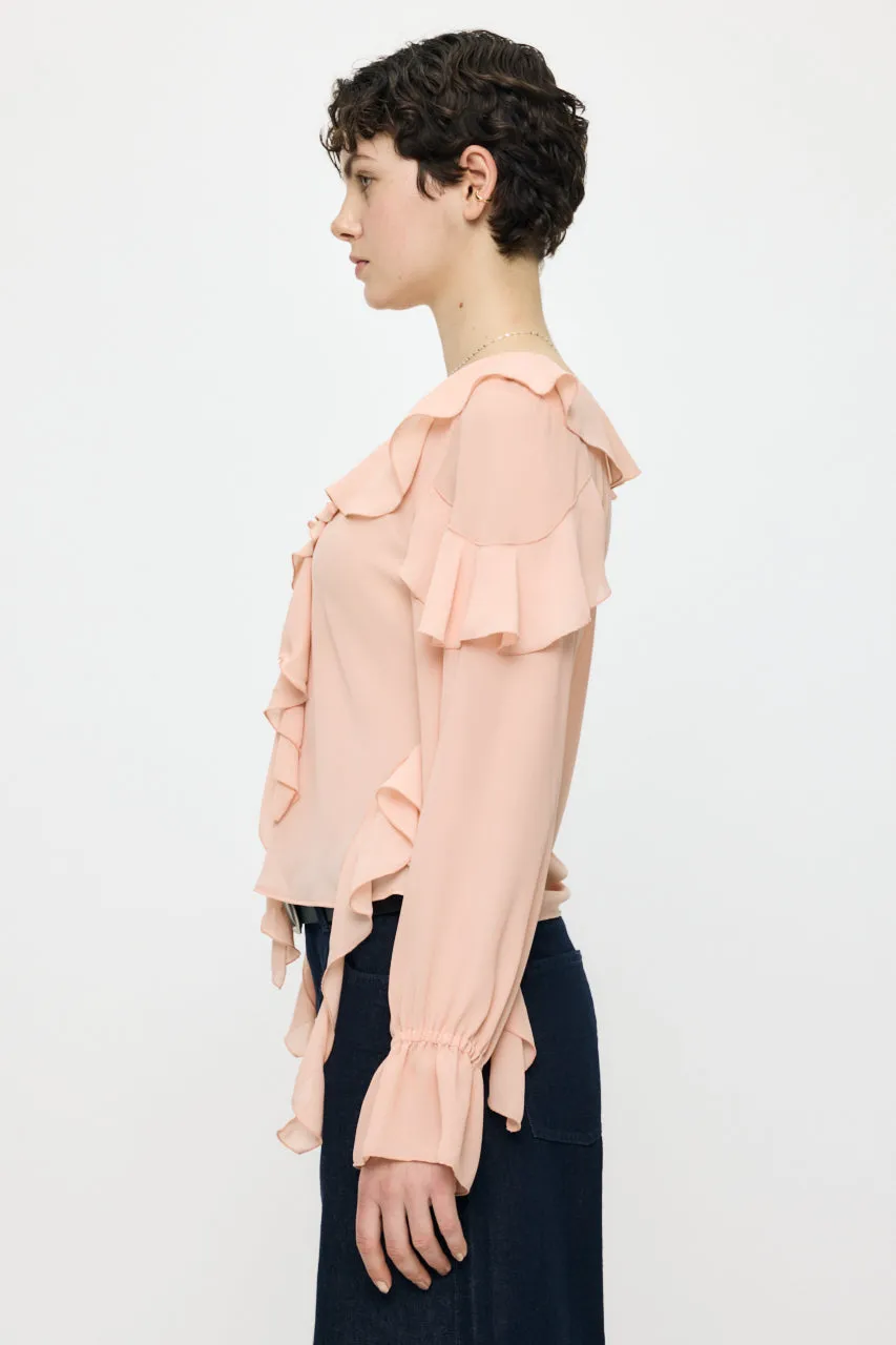 CHIFFON RUFFLE BLOUSE sold by Moussy product image thumbnail 4