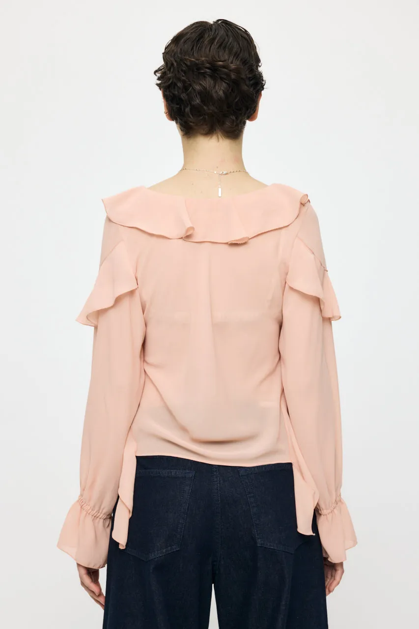 CHIFFON RUFFLE BLOUSE sold by Moussy product image thumbnail 3