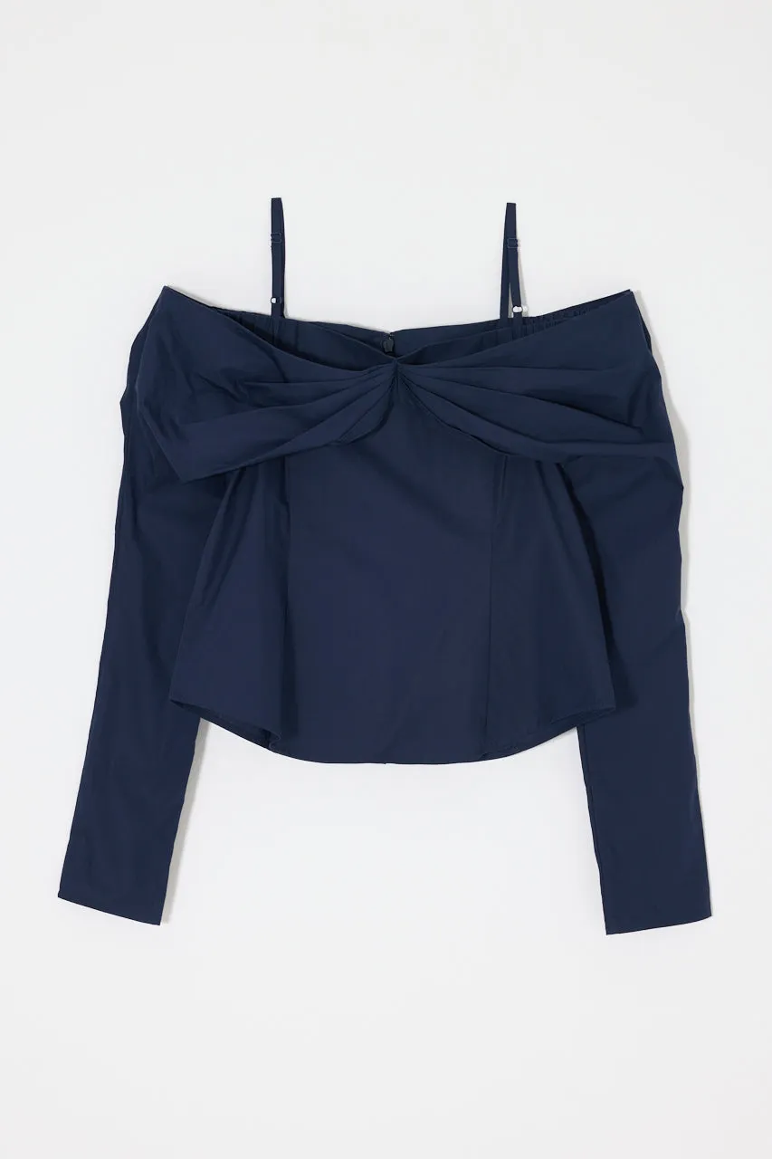 RIBBON OFF SHOULDER BLOUSE sold by Moussy