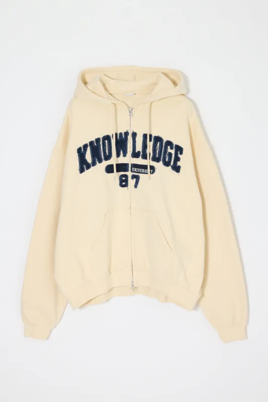COLLEGIATE ZIP HOODIE made by Moussy