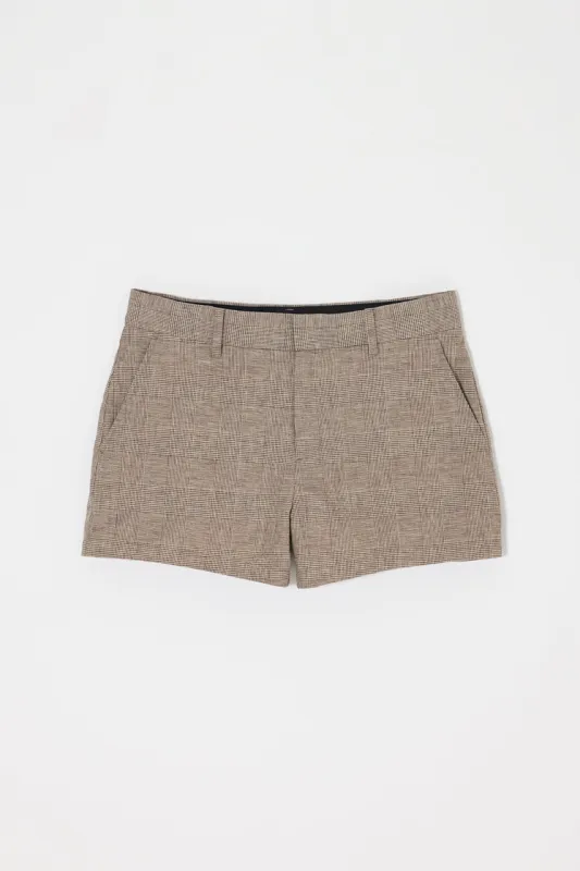 LINEN BLEND MICRO SHORTS made by Moussy