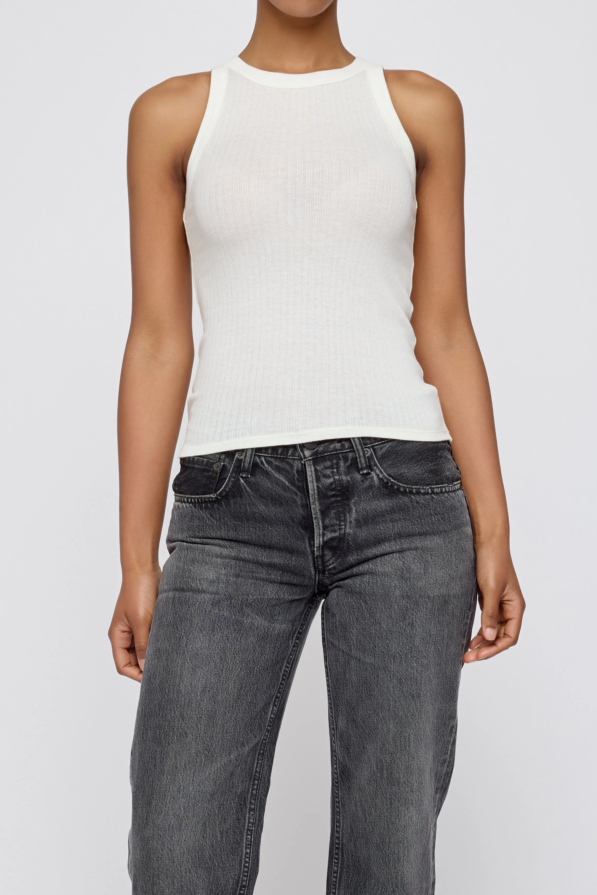 MV SLEEK RIB TANK sold by Moussy