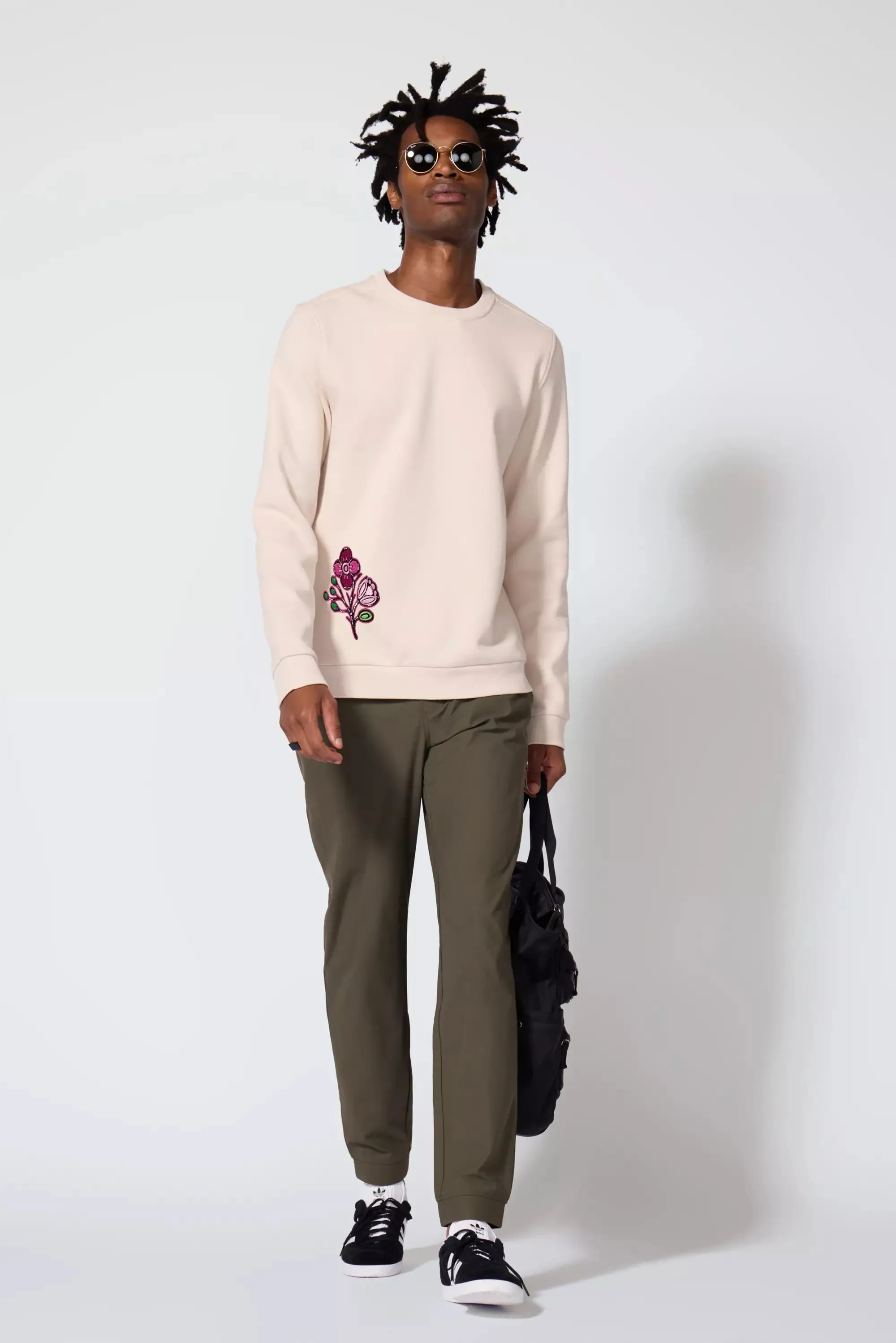 Comfort Men's Fleece Embroidered Sweatshirt - Stone sold by MPG product image thumbnail 2