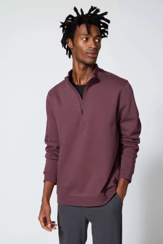 Comfort Men's Fleece 1/4 Zip  - Huckleberry sold by MPG