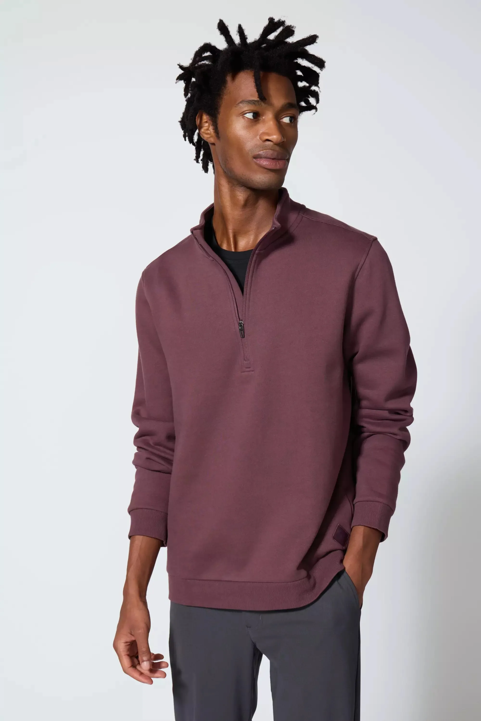Comfort Men's Fleece 1/4 Zip - Huckleberry sold by MPG