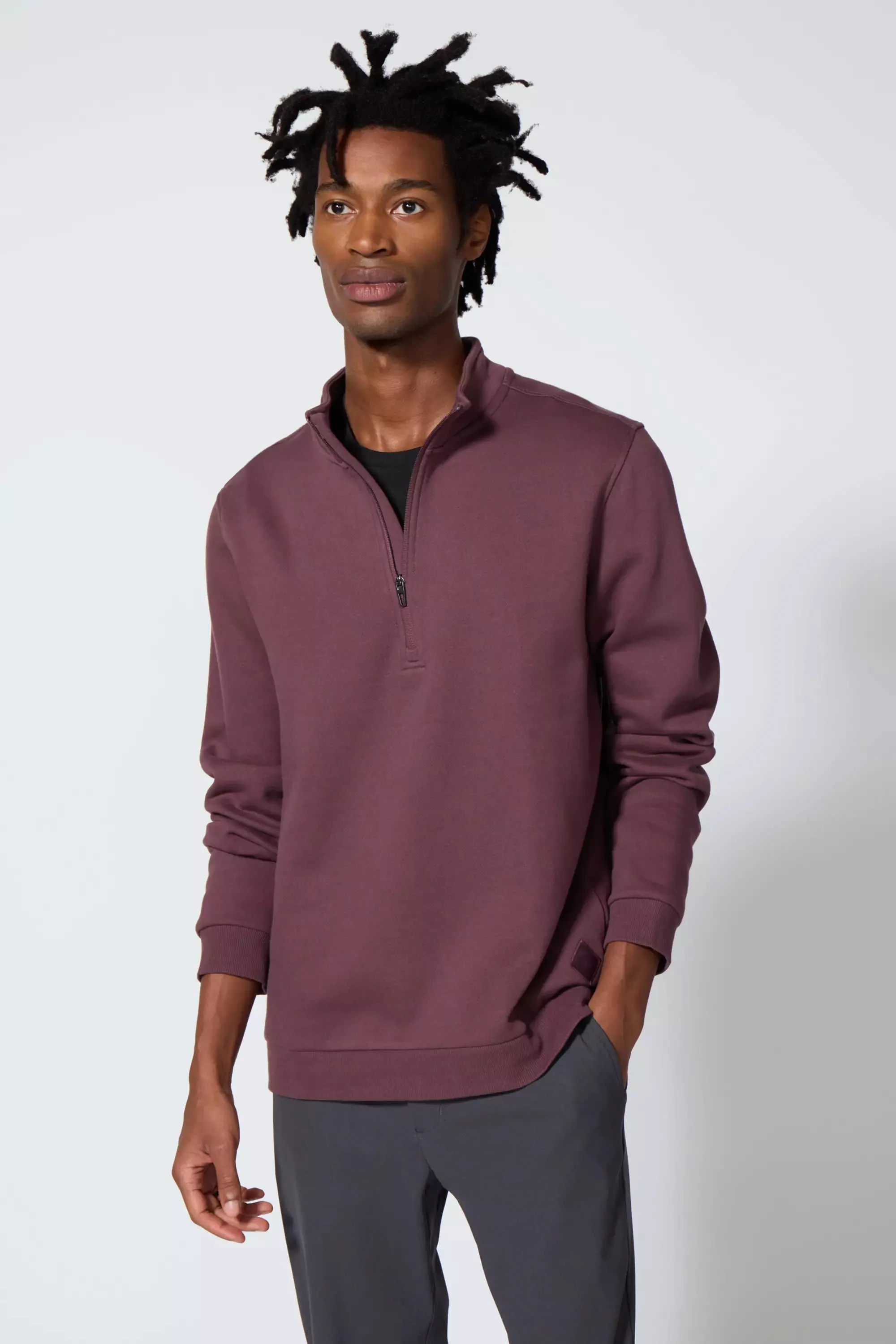 Comfort Men's Fleece 1/4 Zip - Huckleberry sold by MPG product image thumbnail 4