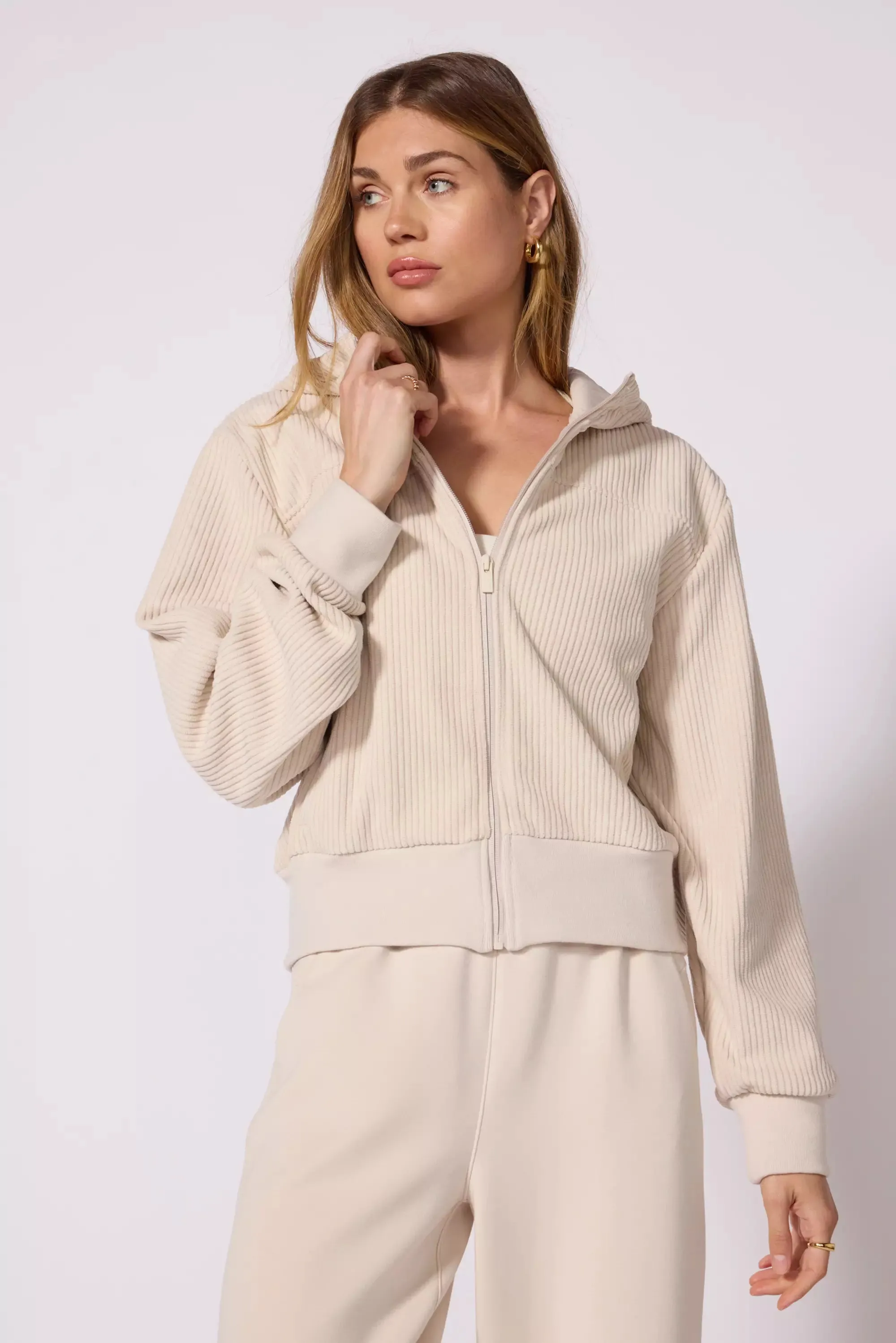 Aura Cropped Jacket - Stone sold by MPG product image thumbnail 3