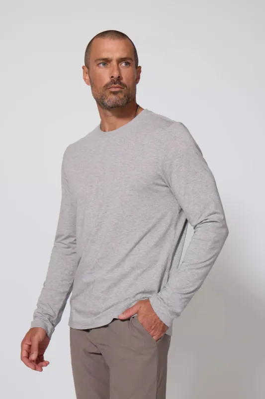 Pima Cotton Long Sleeve Tee - Htr Concrete sold by MPG