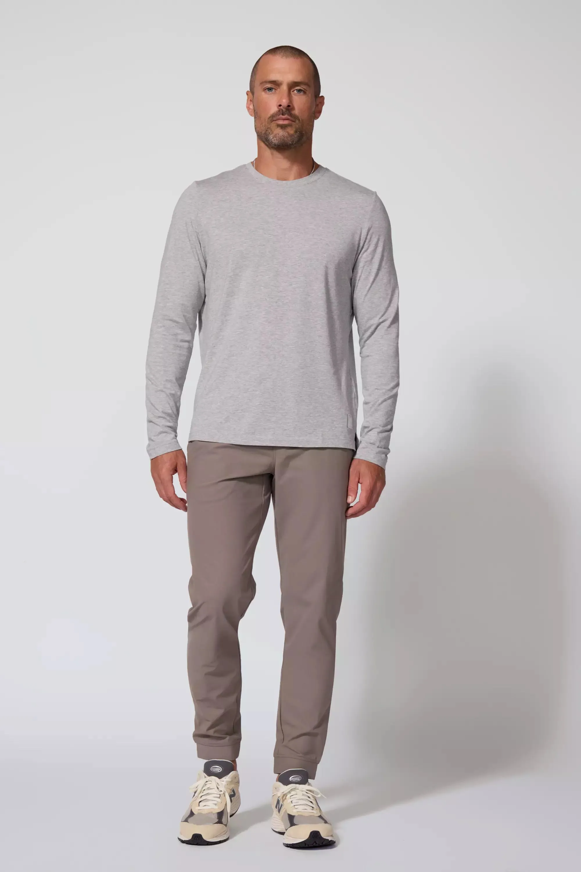 Pima Cotton Long Sleeve Tee - Htr Concrete sold by MPG product image thumbnail 2