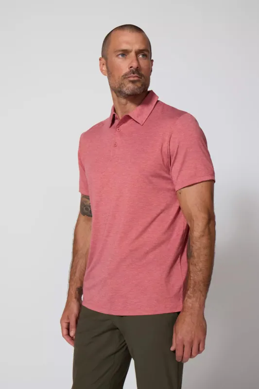 Triumph Polo - Mineral Red Melange sold by MPG