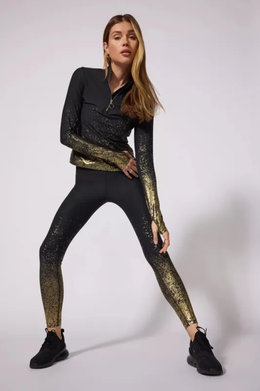 Foil Print Legging - Jet Black sold by MPG
