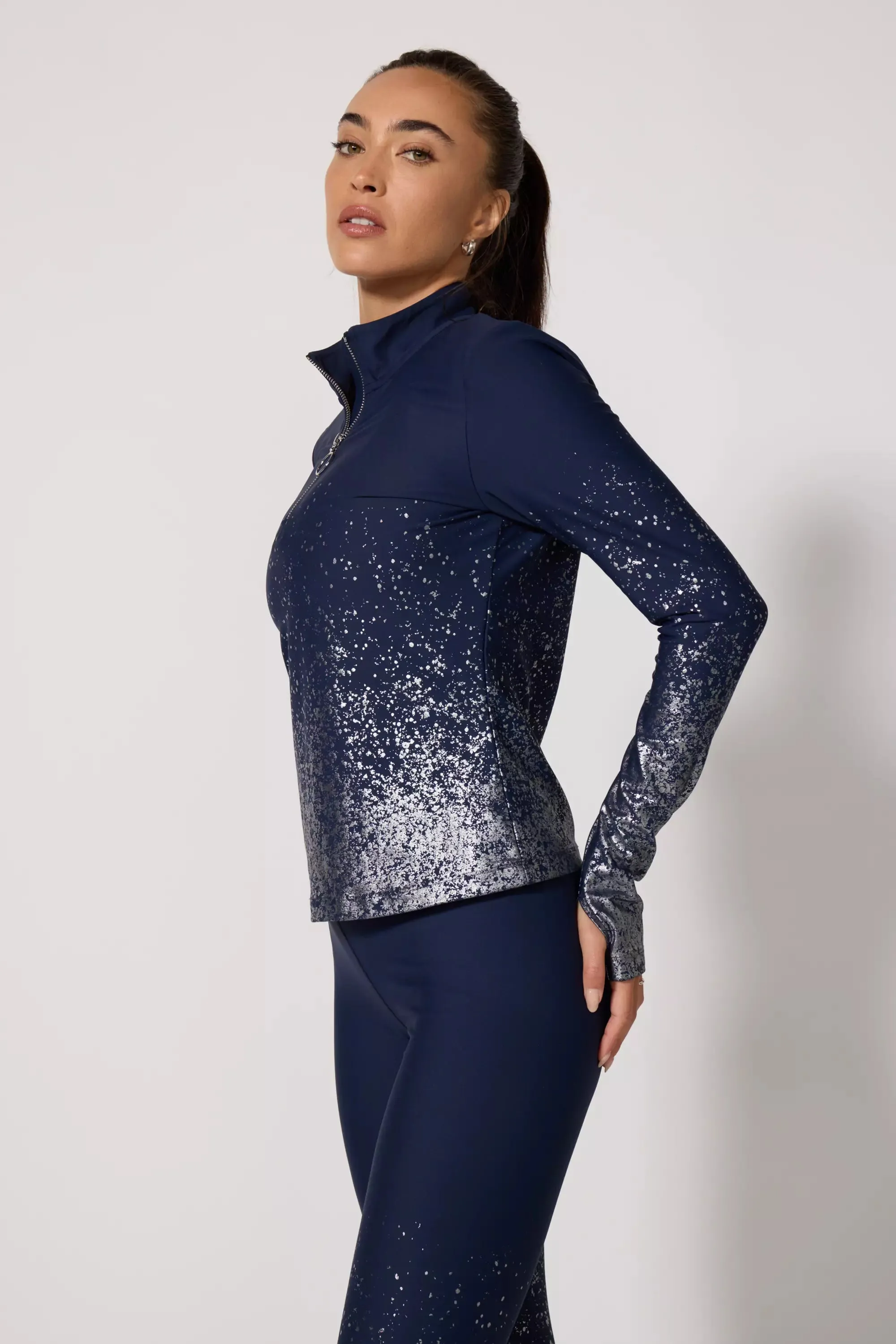 Foil-Print 1/4 Zip - Deep Navy sold by MPG product image thumbnail 4