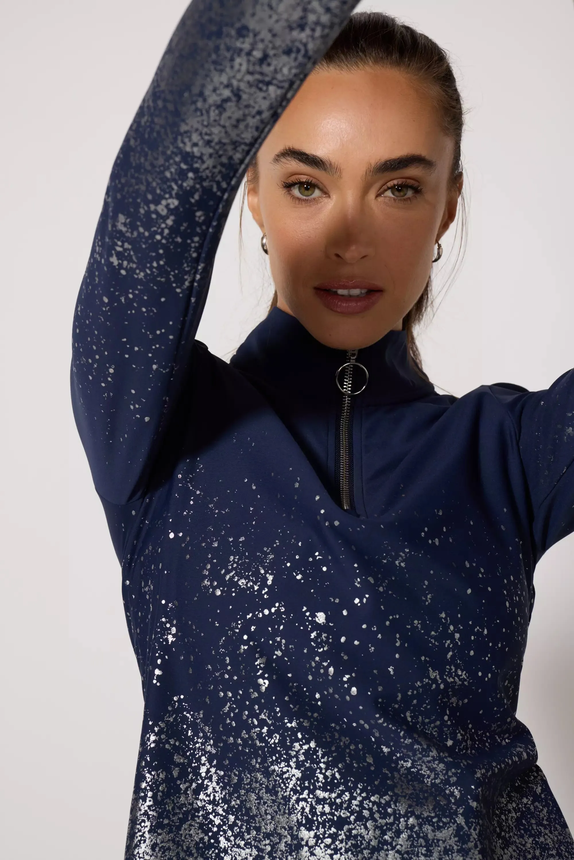 Foil-Print 1/4 Zip - Deep Navy sold by MPG