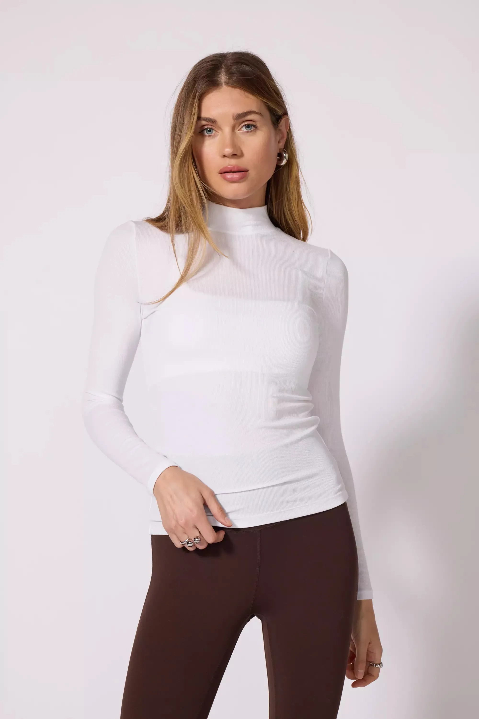 '90s Mock Neck - Brilliant White sold by MPG