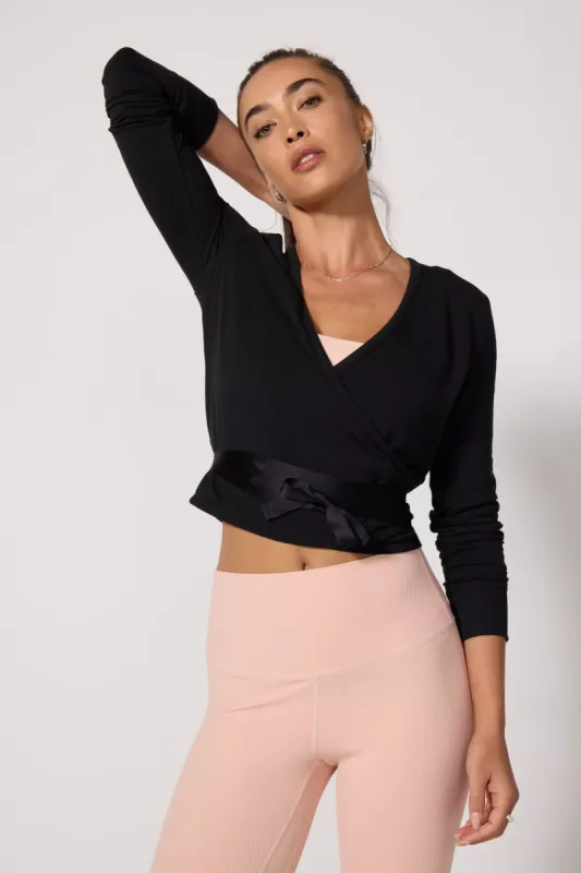 Ballet Wrap Sweatshirt - Jet Black sold by MPG