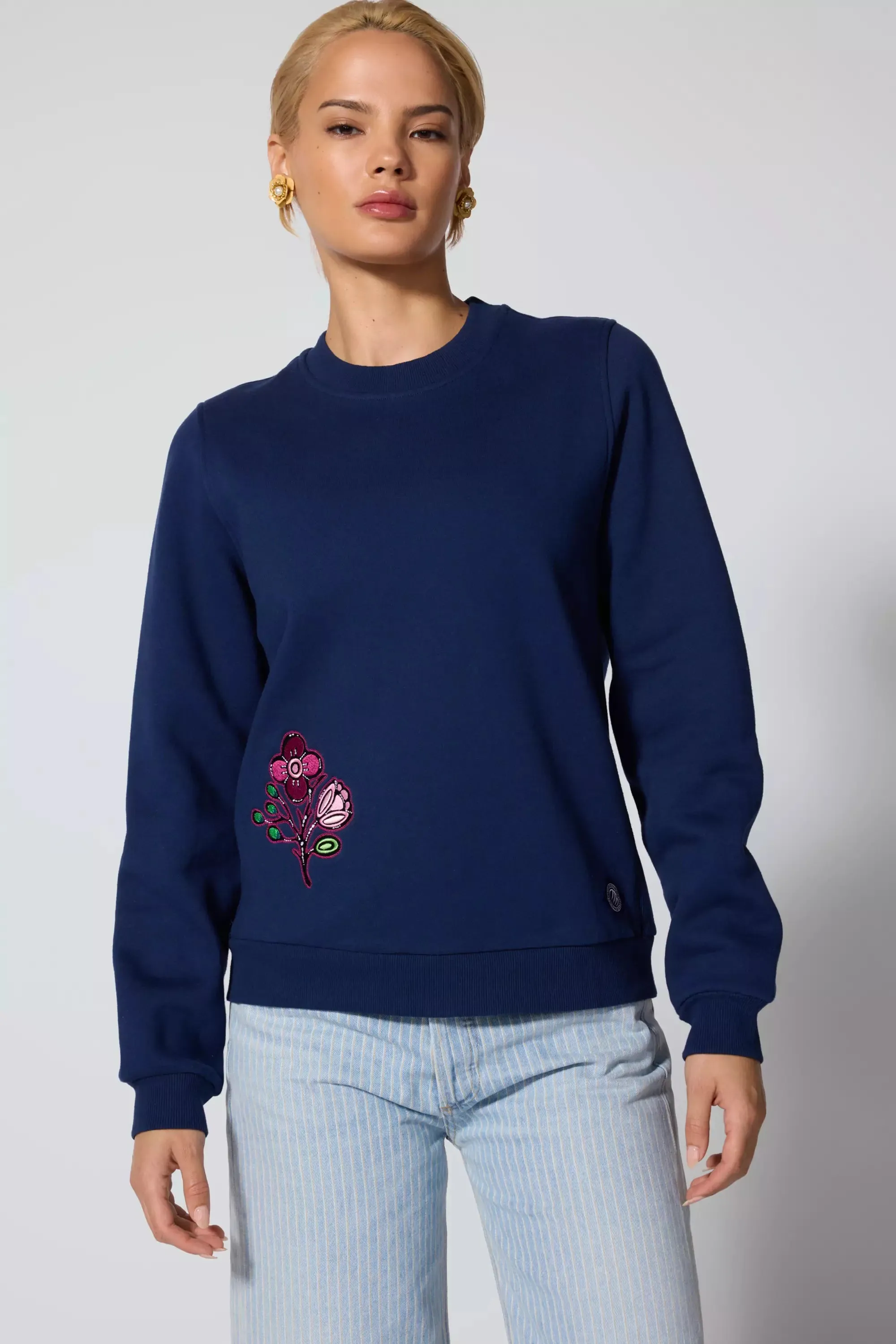 Comfort Fleece Embroidered Sweatshirt - Navy sold by MPG product image thumbnail 3